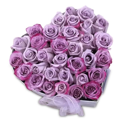 Сиреневое сердце — Цветы SFlower – доставка цветочных букетов в Хабаровске. У нас цветы можно купить или заказать с доставкой круглосуточно — 