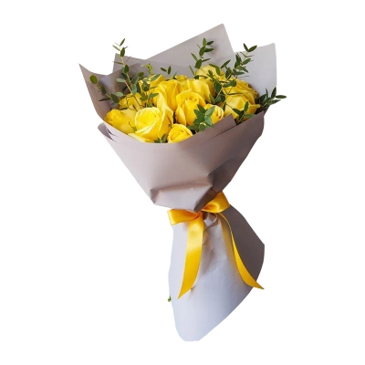 Букет из желтых роз  — Цветы SFlower – доставка цветочных букетов в Хабаровске. У нас цветы можно купить или заказать с доставкой круглосуточно — 066dd7f8