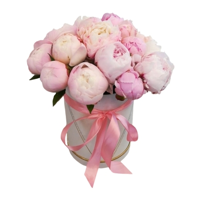 Пионы в коробке — Цветы SFlower – доставка цветочных букетов в Хабаровске. У нас цветы можно купить или заказать с доставкой круглосуточно — 08f12e8a