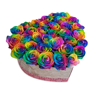 Сердце радуги — Цветы SFlower – доставка цветочных букетов в Хабаровске. У нас цветы можно купить или заказать с доставкой круглосуточно — 