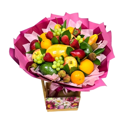 Фруктовый букет  — Цветы SFlower – доставка цветочных букетов в Хабаровске. У нас цветы можно купить или заказать с доставкой круглосуточно — 3b80aba9