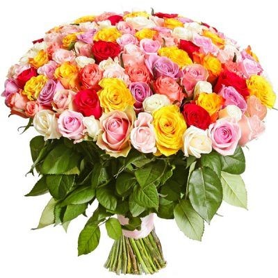Букет из 151 разноцветной розы