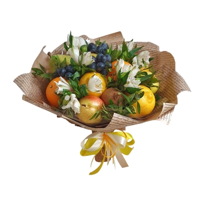 Фрукты с цветами — Цветы SFlower – доставка цветочных букетов в Хабаровске. У нас цветы можно купить или заказать с доставкой круглосуточно — 