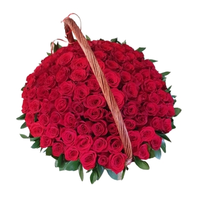 101 красная роза — Цветы SFlower – доставка цветочных букетов в Хабаровске. У нас цветы можно купить или заказать с доставкой круглосуточно — 