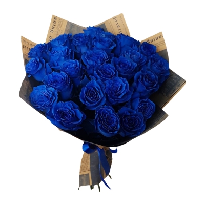 Букет из синих роз — Цветы SFlower – доставка цветочных букетов в Хабаровске. У нас цветы можно купить или заказать с доставкой круглосуточно — 