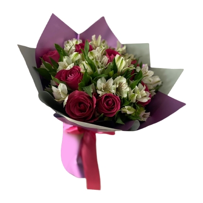 Красивый дуэт — Цветы SFlower – доставка цветочных букетов в Хабаровске. У нас цветы можно купить или заказать с доставкой круглосуточно — 