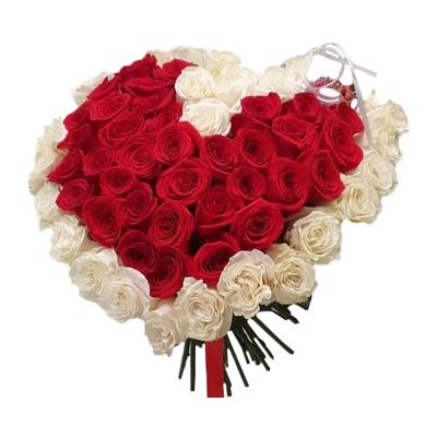 Сердце любви — Цветы SFlower – доставка цветочных букетов в Хабаровске. У нас цветы можно купить или заказать с доставкой круглосуточно — 