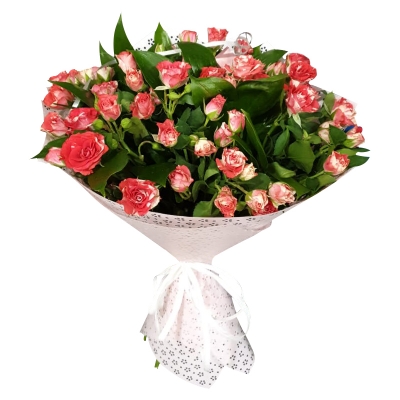 Букет из кустовых роз — Цветы SFlower – доставка цветочных букетов в Хабаровске. У нас цветы можно купить или заказать с доставкой круглосуточно — f47b4dd5